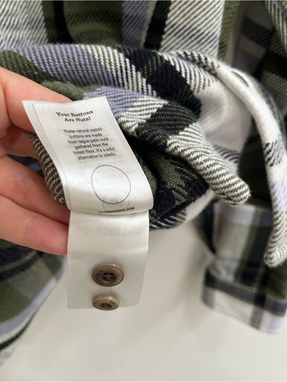 Outerknown Women's Blanket Shirt Button Ip Rugged Olive Essex Plaid Woman’s XL - Picture 13 of 13